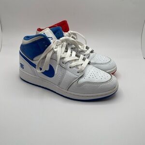 Jordan 1 White and Blue Sneakers Sz 6.5